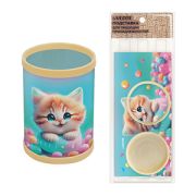 Подставка-стакан д/пишущих принадл. deVente «Candy Cat», 11,1*8см, сборно-разборная