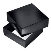 Коробка подарочная картон 18*18*6,5 см, Hatber «METALLIC Черная», тиснение, е/п