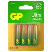 Батарейка GP Ultra G-Tech AA (LR6) алкалиновая, КОМПЛЕКТ 4ШТ.