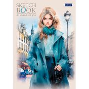 Блокнот-SketchBook А5, 40л, Hatber «Незнакомки»,склейка, нелинованный, мягкая обложка, блок белый оф