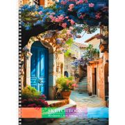 Тетрадь-sketchbook А4, 50л, Hatber «Уютный уголок», гребень, нелинованный, твердая обложка, блок бел