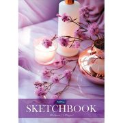 Блокнот-SketchBook А5, 40л, Hatber «Нежный флёр»,склейка, нелинованный, мягкая обложка, блок белый о