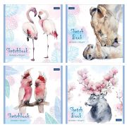 Блокнот-SketchPad А5, 40л, Hatber «Нежная акварель», склейка отрывная, нелинованный, мягкая обложка,
