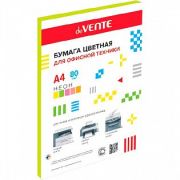 Бумага цветная, А4, 80г, deVente желтая, неон, 50л.