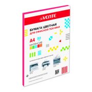 Бумага цветная, А4, 80г, deVente красная, интенсив, 50л.
