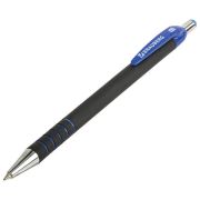 Ручка шариковая автоматическая BRAUBERG «Office Style», СИНЯЯ, корпус черный, пишущий узел 0,5 мм, линия письма 0,3 мм, 144222