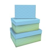 Коробка подарочная MESHU «Green-blue gradient», СРЕДНЯЯ