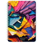Книжка записная А5, 40л, клетка, гребень, твердая обложка, КТС, «Яркая абстракция»