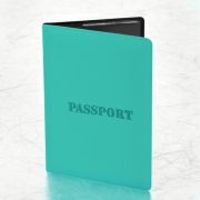 Обложка для паспорта, мягкий полиуретан, «PASSPORT», цвет «тиффани», STAFF