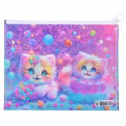 Папка на молнии/зиппер А4 deVente «Candy Cat», пластик, 180мкм