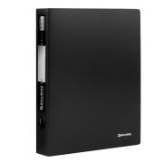 Папка на 4 кольцах BRAUBERG «Стандарт», 40 мм, черная, до 300 листов, 0,9 мм