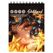 Скетчпад А6 30 л, блок - чёрный офсет 120 г/м², арт. 67725 ВОЛШЕБНЫЙ САД /обложка полноцветная печат