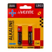 Батарейка deVente AAA (LR03) мизинчик., щелочная, КОМПЛЕКТ 2 ШТ.