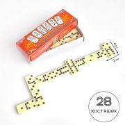 Домино настольная игра «Время игры», 28 шт, 14.5 х 4.7 х 3.4 см, костяшка 4 х 0.5 х 2 см