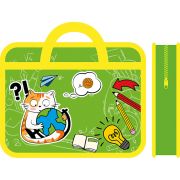 Папка д/тетр. 1отдел.на молнии с ручками А4 ПЧЕЛКА «ИГРАТЬ И УЧИТЬСЯ»