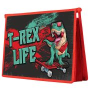 Папка для тетрадей 1 отделение на молнии А4 «T-REX», конгрев