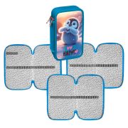 Пенал 3 отделения на молнии deVente «Happy Pinguin», 205*120мм, конгрев тиснение