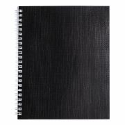 Тетрадь 96л.кл.гребень Hatber, «Metallic Черная», бумвинил