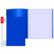 Папка с 40 вкладышами А4 deVente «Daily», 600мкм, торц.карман, синяя