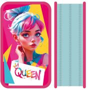 Пенал 3 отделения на молнии ПЧЕЛКА «ЯРКАЯ ДЕВУШКА», 190*105мм