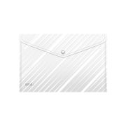 Папка-конверт на кнопке А4 Erich Krause Clear Lines, 180мкм, пластик, прозрачная