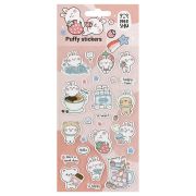 Наклейки объемные MESHU «Bubble bunny», 10*23см, с блестками