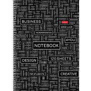 Тетрадь А4 120л.кл.спираль Hatber, «Word matrix», тв.обложка,с разделителями,перфорация
