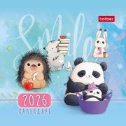 Календарь настольный - домик 2026г. гребень 101*101, Hatber Квадрат SMILE