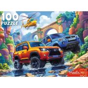 Пазл 100 эл. Рыжий Кот «ДВА ДЖИПА И ВЕРТОЛЕТ»