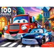 Пазл 100 эл. Рыжий Кот «ПОЖАРНАЯ И ПОЛИЦЕЙСКАЯ МАШИНА»