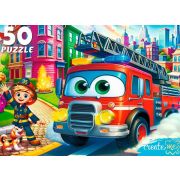 Пазл 50 эл. Рыжий Кот «БОЛЬШАЯ ПОЖАРНАЯ МАШИНА»