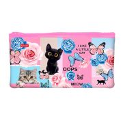 Пенал-косметичка на молнии Hatber «Cat day», 205*110мм, полиэстер