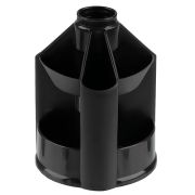 Подставка настольная д/канц.принадлежностей вращ. Attomex, 10 отд., пластик, черная