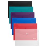 Папка-конверт на кнопке Berlingo «Soft Touch», А4, 200мкм, софт-тач, ассорти