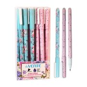 Ручка гел.пиши-стирай deVente «Flora» 0.5мм, с ластиком, синяя