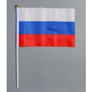 Флаг России, 14×21 см, шток 30 см, полиэфирный шёлк