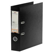 Папка-регистратор А4 Workmate, 75мм, разборная, метал.окантовка, карман на корешке, двухсторон. ПП покрытие, черная