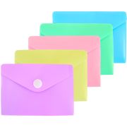 Папка-конверт на кнопке А7 deVente «Pastel», 180мкм, пластик