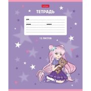 Тетрадь 12л.кл.скрепка Hatber, «Девочки_аниме»