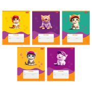 Тетрадь 12л.кл.скрепка Hatber, «Мы котики! выпуск №2», 5 диз.