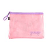 Папка 1 отделение на молнии А4 deVente «Pastel» ПВХ 320 мкм, розовая