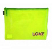 Папка 1 отделение на молнии А4 deVente «Pastel», ПВХ Салатовый