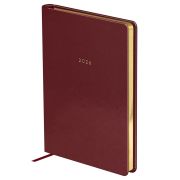 Ежедневник датированный 2026г., А5, 176л., твердый переплет, кожзам, BG «Windsor. Dark red», тёмно-к