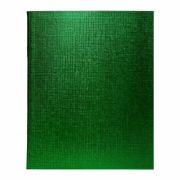 Тетрадь 96л.кл.скрепка Hatber, «Metallic Зеленая», бумвинил