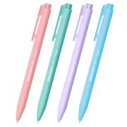 Ручка шарик. автомат. BRAUBERG «TRIOS PASTEL COLOR», СИНЯЯ, корпус ассорти, пишущий узел 0,5 мм