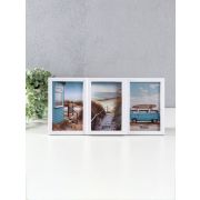 Фоторамка - коллаж на 3 фото 10×15 см «Трио», пластик, 16.5×33.5 см