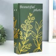 Фотоальбом на 300 фото 10×15 см «Золотые растения», золото 33.5×17.5×5 см