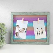 Фоторамка - коллаж на 2 фото «Радужная ночь», с прищепками, 27.7×23 см