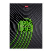 Блокнот А4 80л.кл.сшивка,тв.обл.Hatber, «INSIDE», 5-цв.блок, матовая ламинация, выб.уф-лак