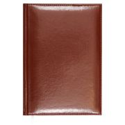 Книжка записная А5, 80л, клетка, сшивка, иск. кожа, Attomex «Visa», коричневая